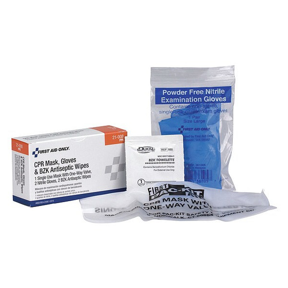 First Aid Only CPR Mask,Adult,Clear,4 Pieces 21-008 First Aid Only CPR Mask,Adult,Clear,4 Pieces 21-008