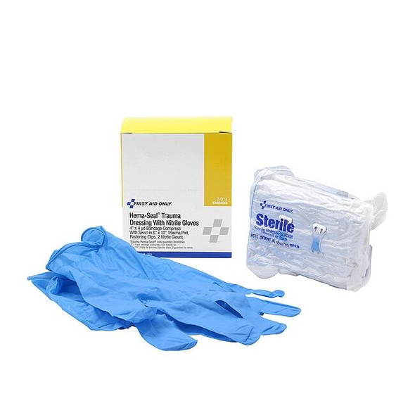 First Aid Only Dressing, Sterile, White, No, Gauze, Unitized 2-014