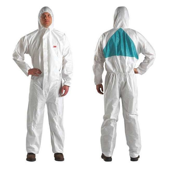 3m Hooded Disposable Coveralls, 4Xl, White, SMMMS 4520-4XL