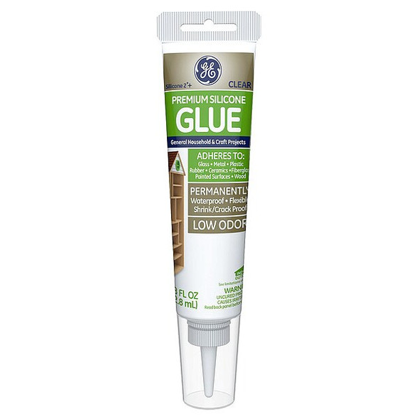 Silicone Sealant, 2.8 oz, Tube, Clear, Silicone Base, Premium Silicone