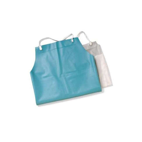 AlphaTec Bib Apron, PVC/Vinyl, 18 mil, 44 in L, Green, Universal Size