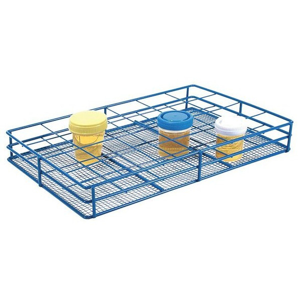 Heathrow Scientific Test Tube Rack, Epoxy-Coated Steel,Blue 120091 Heathrow Scientific Test Tube Rack, Epoxy-Coated Steel,Blue 120091
