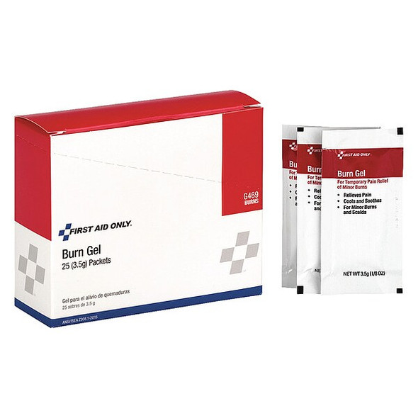 First Aid Only Topical Burn Gel,0.123 oz,PK25 G469 First Aid Only Topical Burn Gel,0.123 oz,PK25 G469