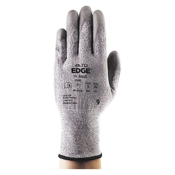 Edge Cut Resistant Coated Gloves, Cut Level A2 ,Polyurethane ,6 1 PR 48-711