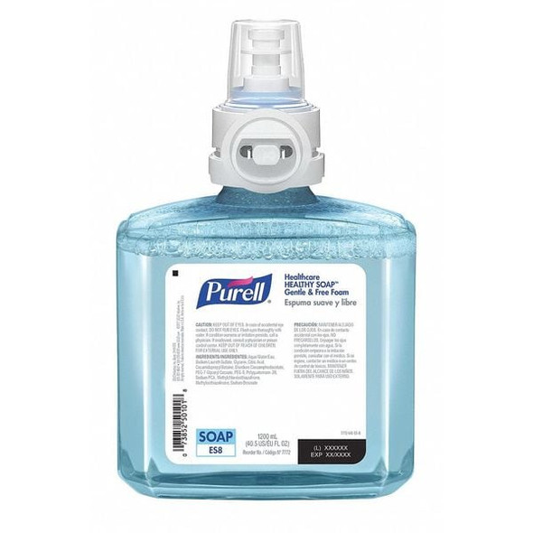 Purell Hand Soap, Series ES8, 1,200 mL, Foam, Fragrance Free, Requires Dispenser, 2 PK 7772-02