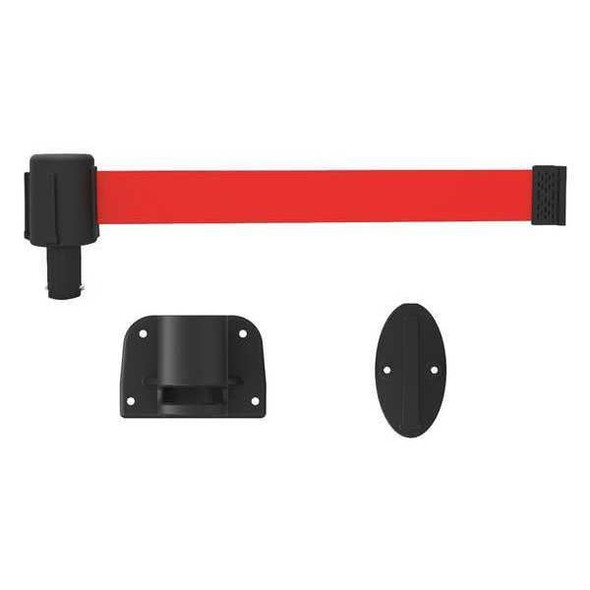 Retractable Belt Barrier, Red, 15 ft Length, Restricted Area