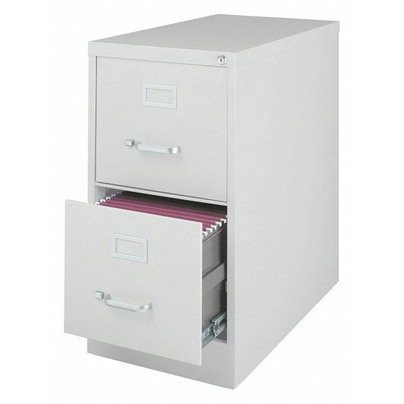 Hirsh 15" W 2 Drawer Vertical File Cabinet, Light Gray,  Letter 14411