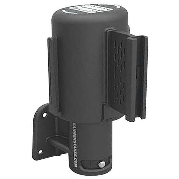 Banner Stakes Retractable Belt Barrier, Yellow, 15 ft Length, Authorized Personnel Only PL4109