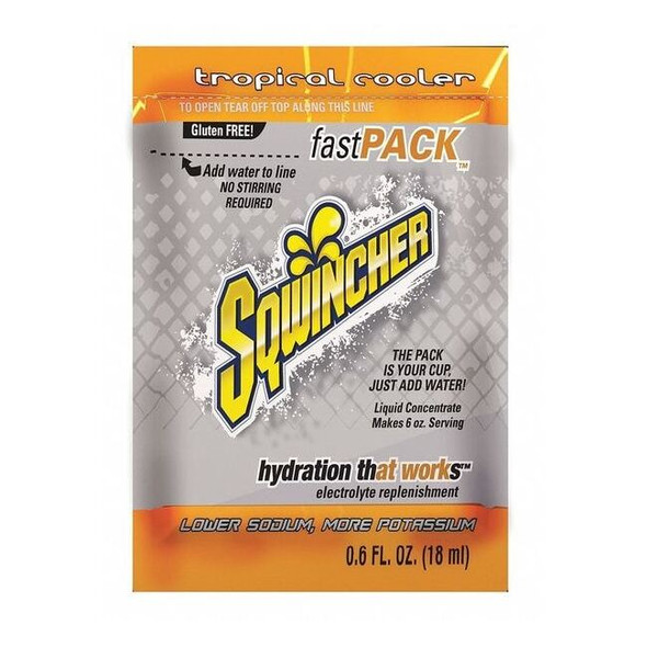 Sports Drink Liquid Concentrate 0.6 oz., Tropical Cooler, Pk50