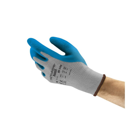 Cut-Resistant Coated Gloves, Cut Level A2 ,Dipped ,Latex ,Rough ,L 1 PR