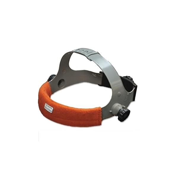 Headgear Sweatband, 8-1/2 in L x 1-1/4 in W, Orange, Pack of 2