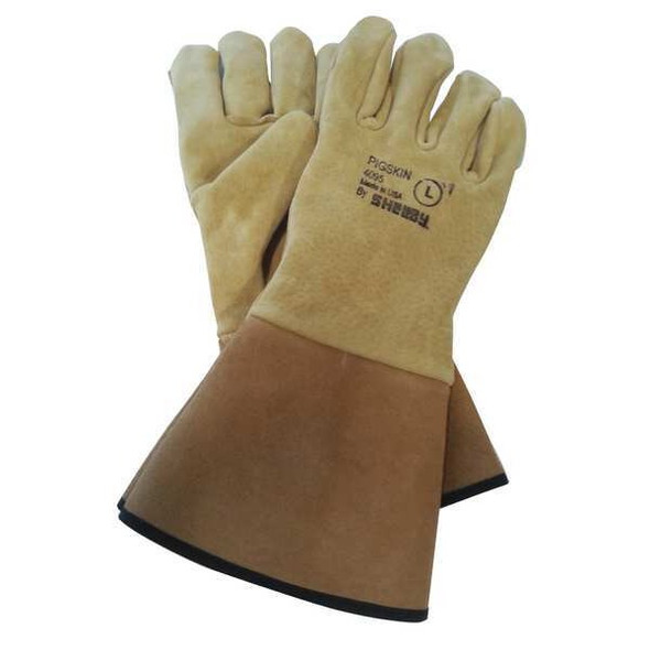 Shelby Welding Gloves, Gauntlet Cuff, Wing Thumb, Premium Pigskin, L, 1 PR 4095L