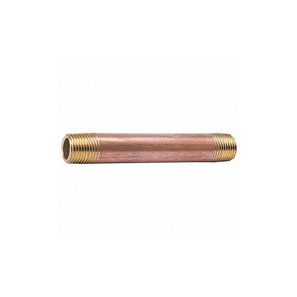 Manufacturer Varies 1/2" MNPT x 8" TBE Red Brass Pipe Nipple Sch 40 463-080
