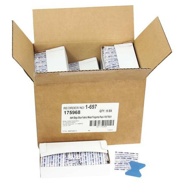 First Aid Only Metal Detectable Fingertip Bandage,PK1500 1-697