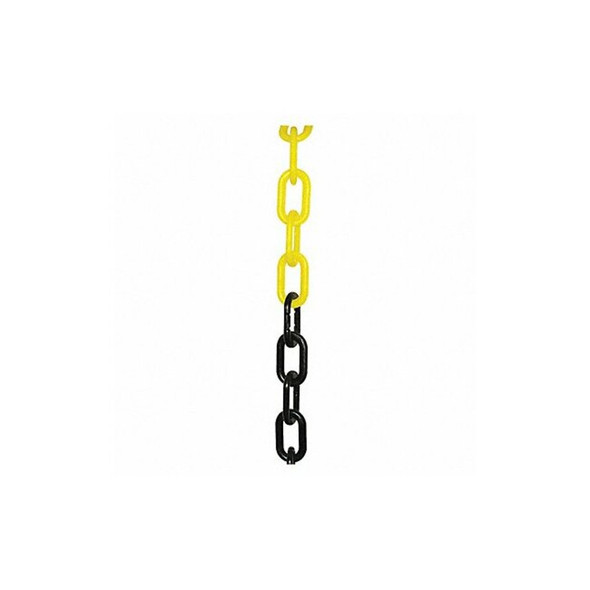 Manufacturer Varies Plastic Chain, Black/Yellow, 100 ft Length, Gloss 50029-100
