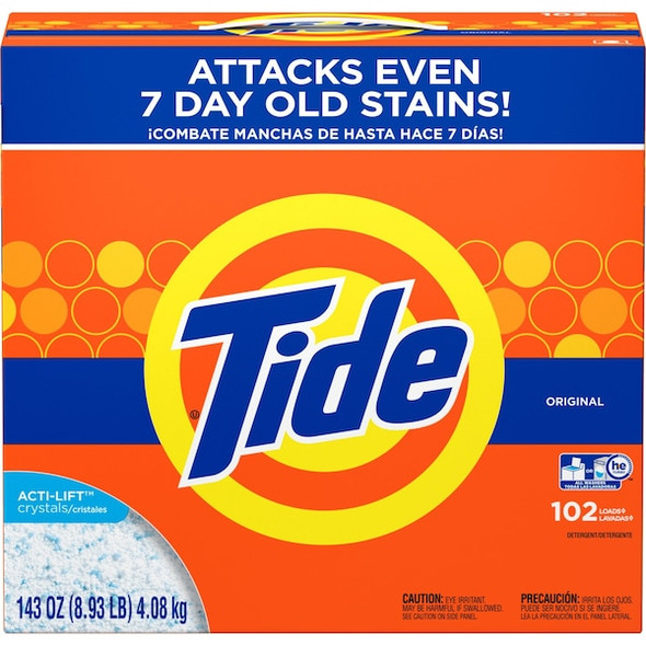 Tide High Efficiency Laundry Detergent, 143 oz Box, Powder, Original, White, 2 PK 85006