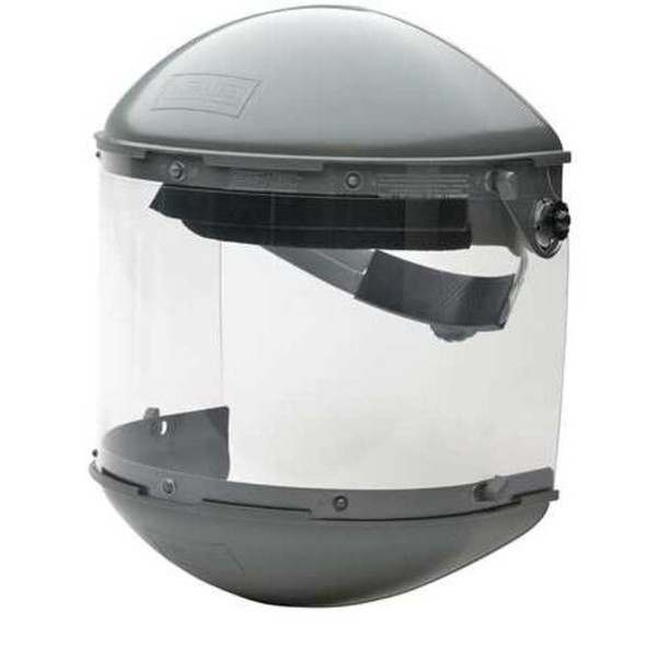 Face Shield Assembly, Clear Visor, 8" Height, Ratchet Suspension, Uncoated Lens
