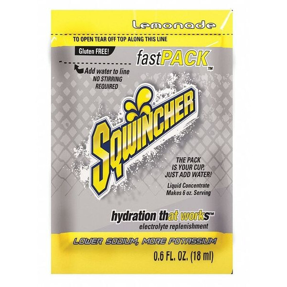 Sqwincher Sports Drink Mix,Lemonade,PK50 159015303 Sqwincher Sports Drink Mix,Lemonade,PK50 159015303
