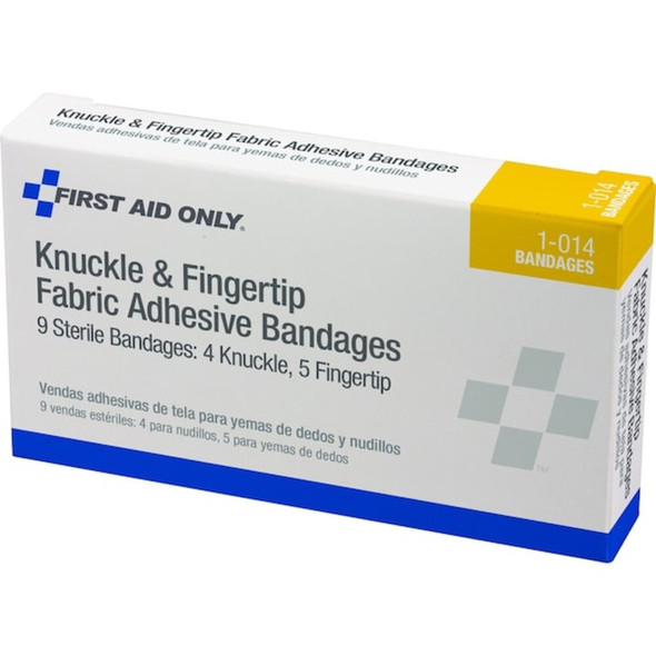First Aid Only Bandage, Beige, Fabric, Box, 3 In L,PK9 1-014