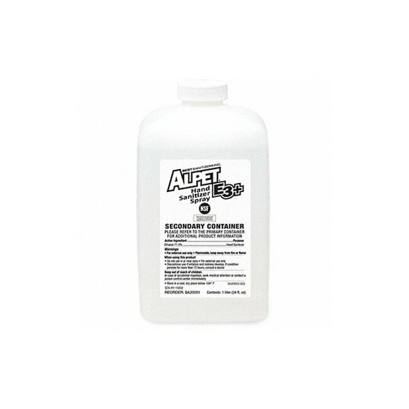 Best Sanitizers Secondary Container,Clear,7"H SA20001