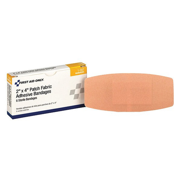 First Aid Only Strip Bandages,4"x2",Fabric,PK6 1-007 First Aid Only Strip Bandages,4"x2",Fabric,PK6 1-007