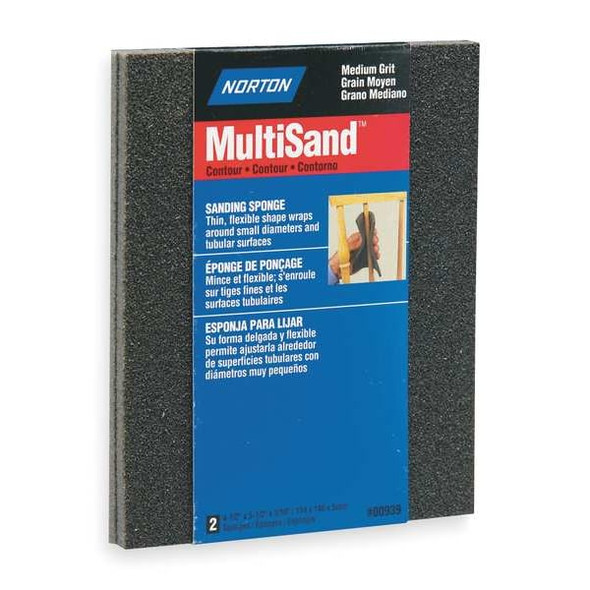 Norton Abrasives Contour Sanding Sponge,Fine,PK2 07660700937
