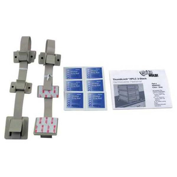 Quakehold! HPLC 3-Stack Fastener Kit,Gray RD.HP.3G.1