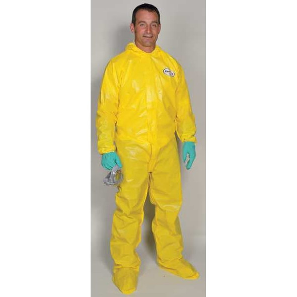 Kleenguard ChemSpry Protect Covall Hood Boot ZipFrnt ElasWrist 2X YEL 00685