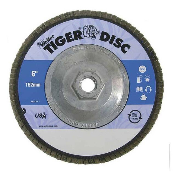 Weiler Fiber Disc,6 in Dia,5/8in Arbor,60 Grit 98105