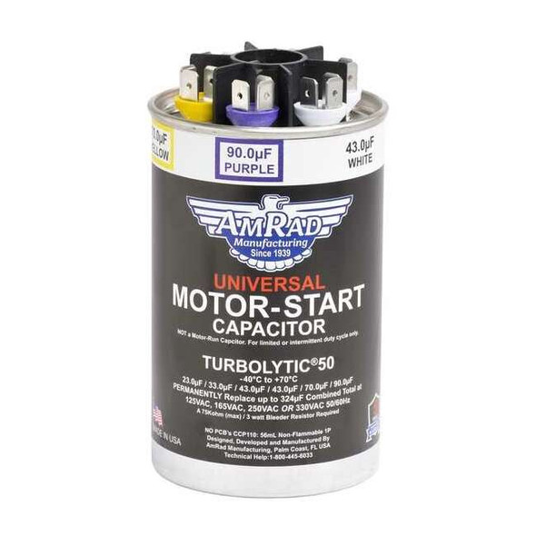 Global Motor Start Capacitor,23-302 MFD,Round Turbolytic 50