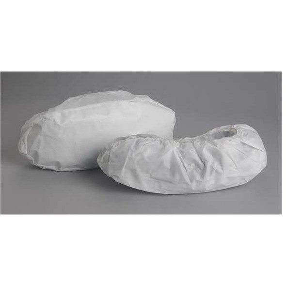 Disposable Shoe Covers, Polypropylene, White, Slip Resistant Sole: Yes ,XL
