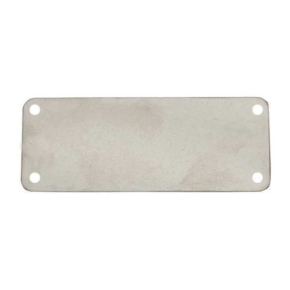 C.H. Hanson Blank Tag, Aluminum, 1 in H x 2 in W, Silver, Rectangle, 10 PK 43071