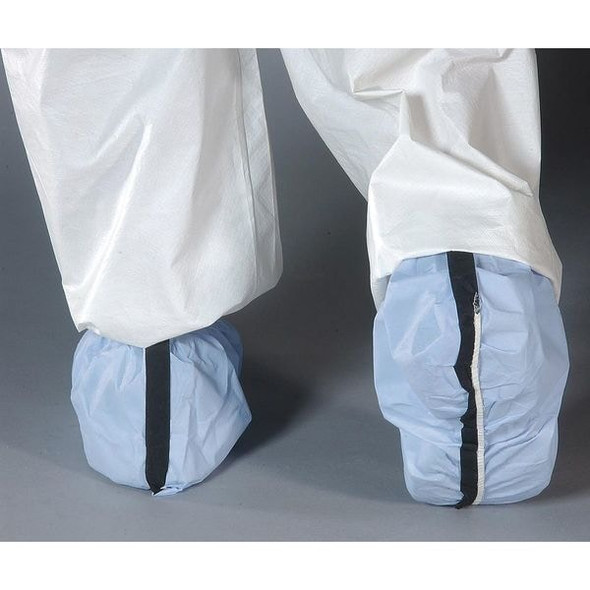 Disposable Boot Covers, Polyethylene, Polypropylene, Blue, Slip Resistant Sole: Yes ,XL