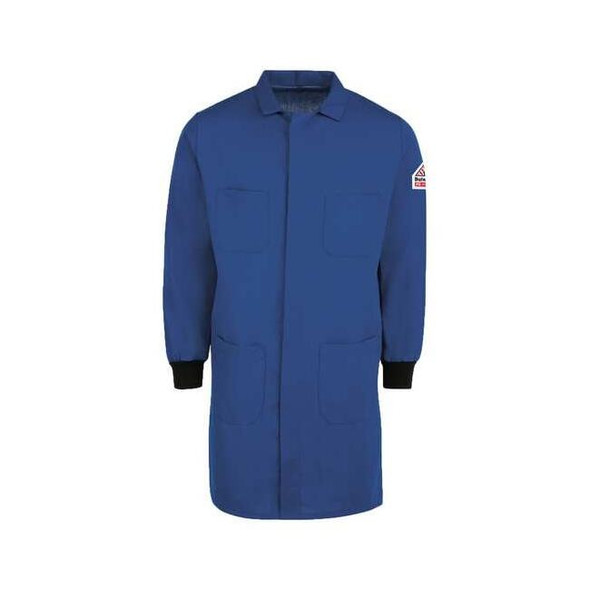 Bulwark FR Lab Coat, 4.4 cal/sq cm, XL, 4.5 oz Nomex, Snaps Closure KNC2RB XL 0R