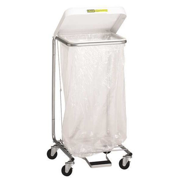 R&b Wire Products Single Medium Duty Hamper with Foot Pedal, 32" High 692/32