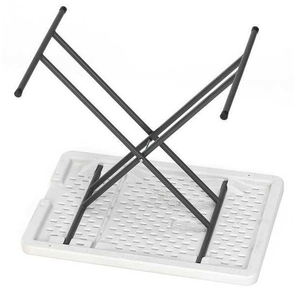 IndestrucTable Classic Personal Folding Table, Platinum Granite Top, 20 in W x 30 in L x 29 in H