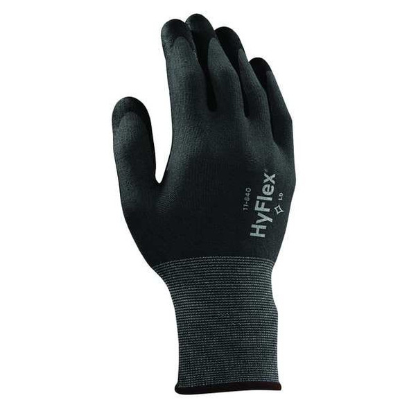 Ansell Coated Gloves,Nitrile,Black/Gray,7,PR 11-840 Ansell Coated Gloves,Nitrile,Black/Gray,7,PR 11-840