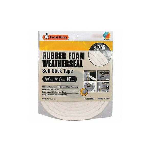 Frost King Spnge Rubber Foam Tape,3/8In.x10 ft. R738WHA