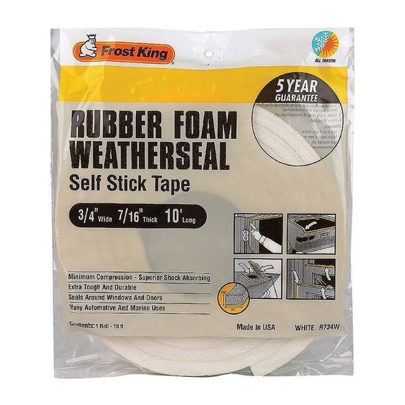 Frost King Sponge Rubber Foam Tape,3/4In.x10 ft. R734WA