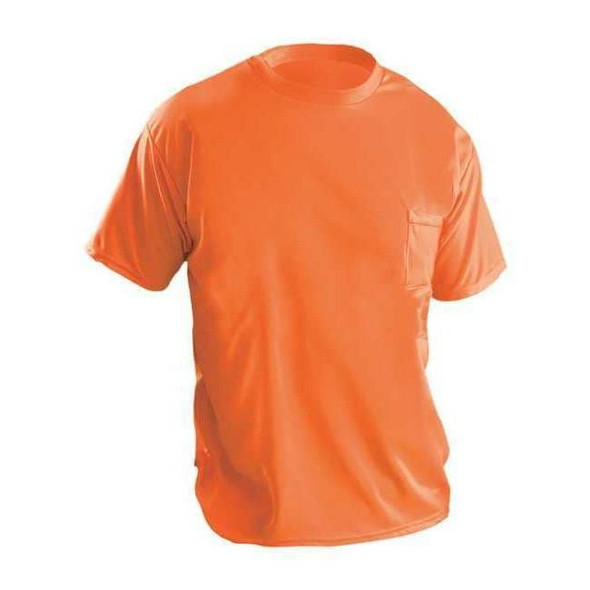 Short Sleeve Hi-Vis Unisex T-Shirt, Polyester, Orange, 2XL