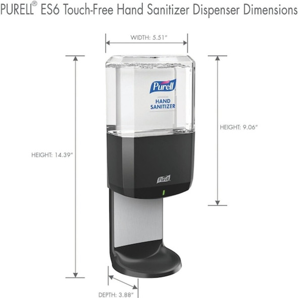 Purell Touch-Free Hand Sanitizer Dispenser 1200mL- Graphite 6424-01