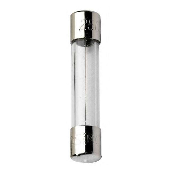 Mersen Glass Fuse, 2.5A, 10kA at 125V AC, 200A at 250V AC, 5 PK GGC2-1/2