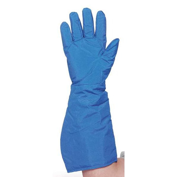 Water Resistant Cryogenic Gloves, 18 in Length, Nylon, Extended Gauntlet, Elbow Coverage, L