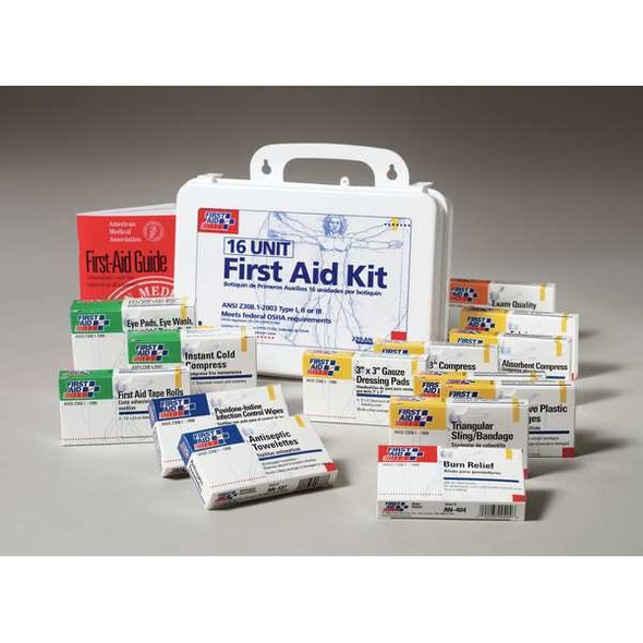 First Aid Only First Aid Kit and Housing, Plastic 89 Components, 25 People Served 3JLT4