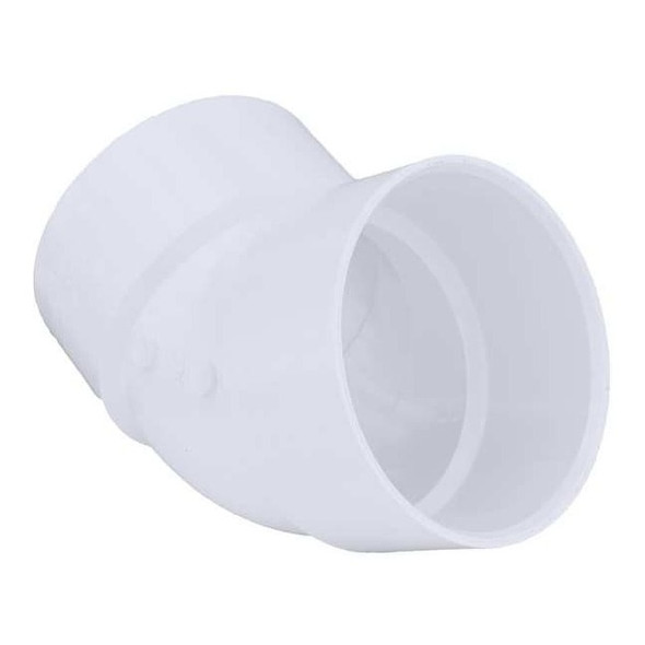 Manufacturer Varies PVC 45 Degree Elbow, Hub, 6 in Pipe Size 06132