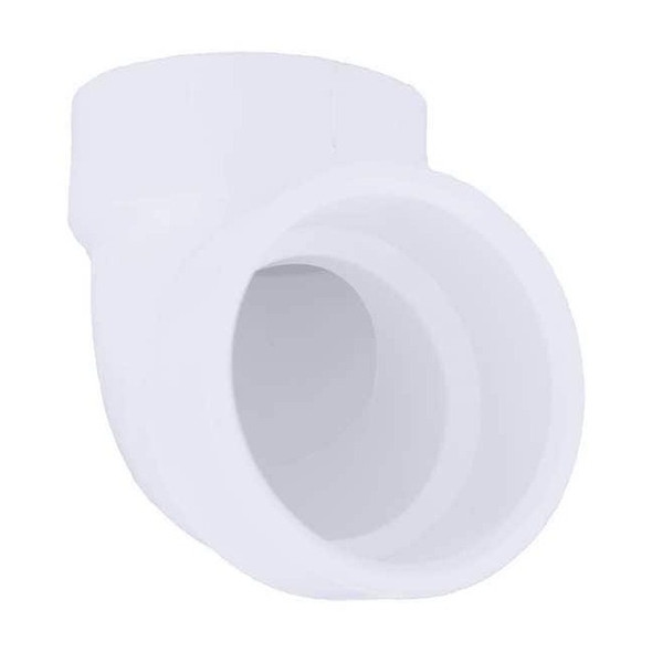 Manufacturer Varies PVC Elbow, 90 Degrees, Vent, Hub, 1-1/2 in Pipe Size 1WKT4