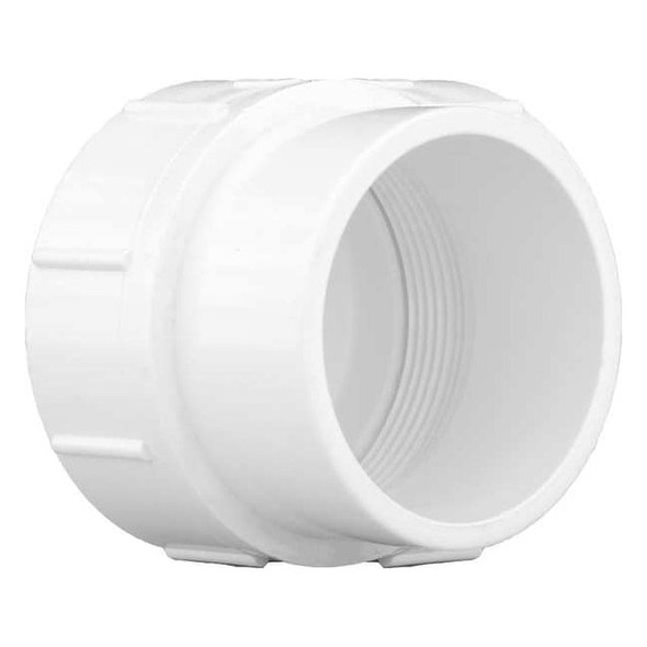 PVC Cleanout Adapter with Plug, FNPT x Spigot, 3 in Pipe Size