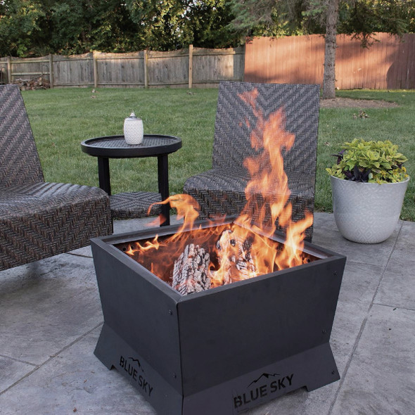Blue Sky 22 In. Square Wood Smokeless Fire Pit SFP22SQ-B 824554