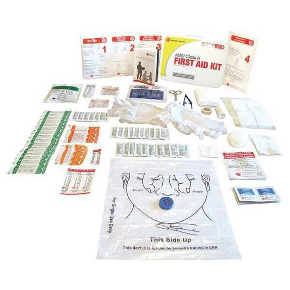 First Aid Kit and Housing, Metal 86 Components, 25 People Served