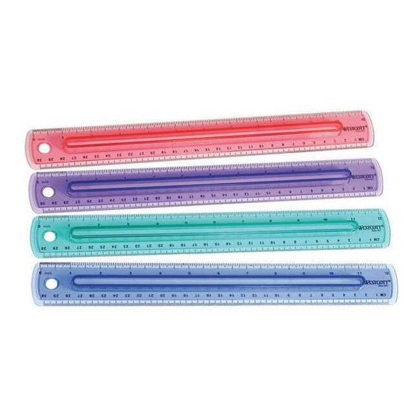Westcott Ruler,Plastic,12 In 00403